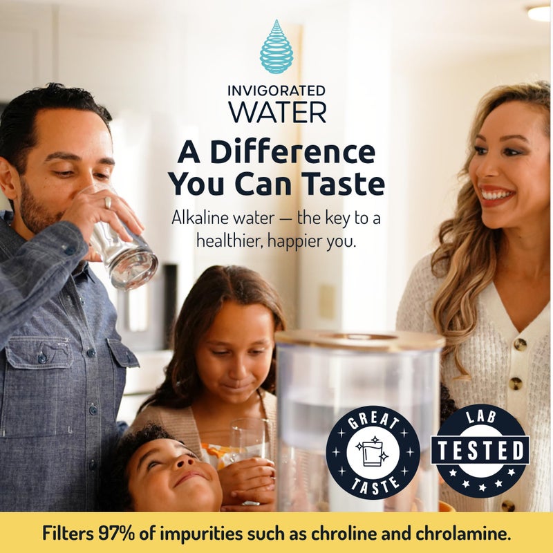 Invigorated Water - 3-Pack Alkaline Water Filter PH001 with 3-Pack PH002 UF Membrane Replacement for Water Filter Pitchers (PH001: 96 Gallons/Filter, PH002: 264 Gallons/Filter) - Image 5
